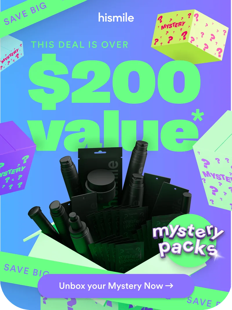 Hismile. This deal is over $200 value. Unbox your mystery now