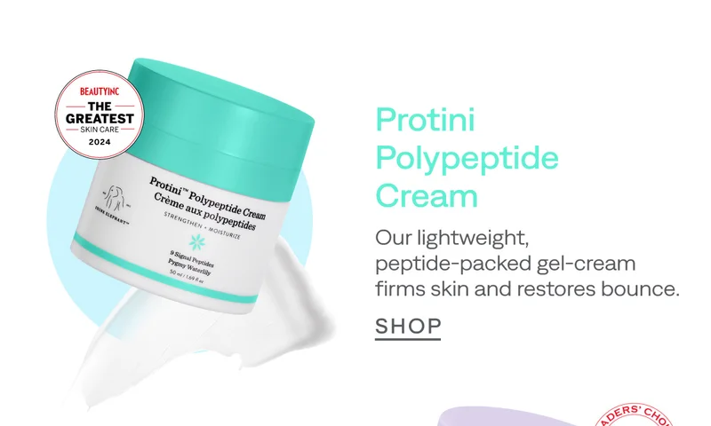 Protini Polypeptide Cream. Our lightweight, peptide-packed gel-cream firms skin and restores bounce.
