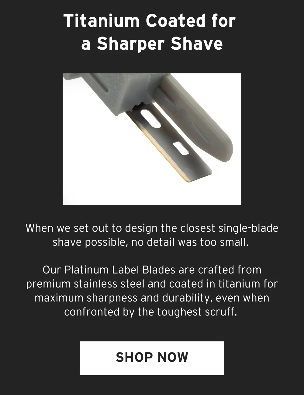 Titanium Coated for a Sharper Shave