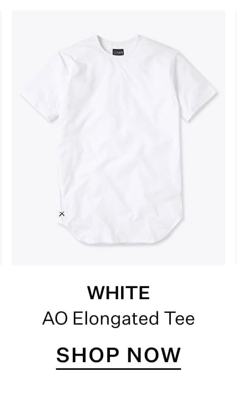 White AO Elongated Tee