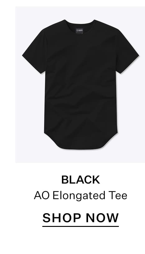 Black AO Elongated Tee