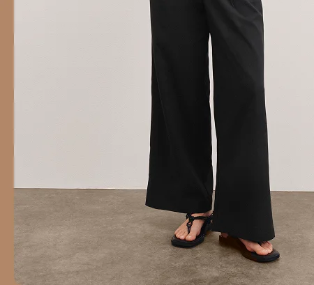 Status Wide Leg Trouser in Black