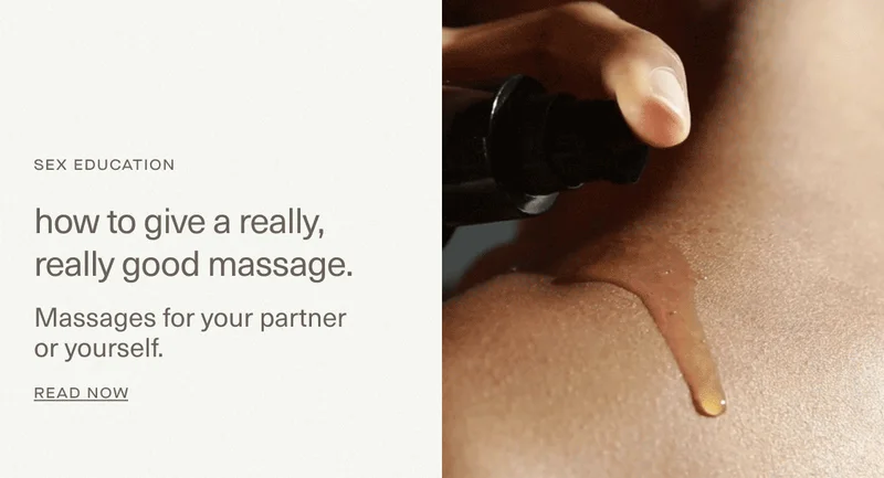 how to give a really, really good massage.