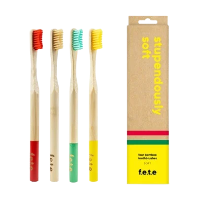 Image of F.E.T.E. Multipack Soft Bamboo Toothbrush (4 CT)