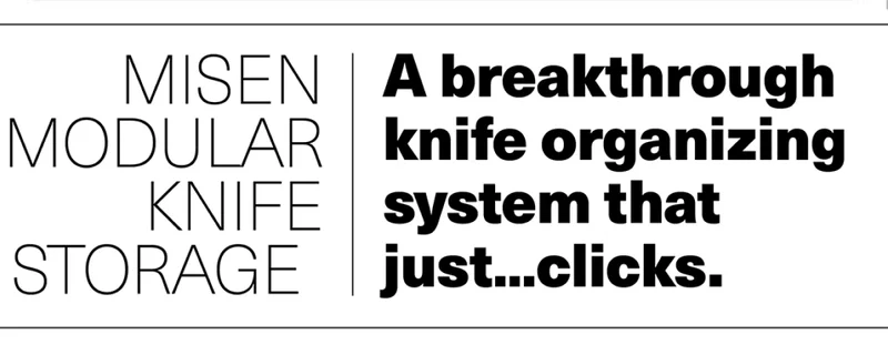 Misen modular knife storage. A breakthrough knife organizing system that just...clicks