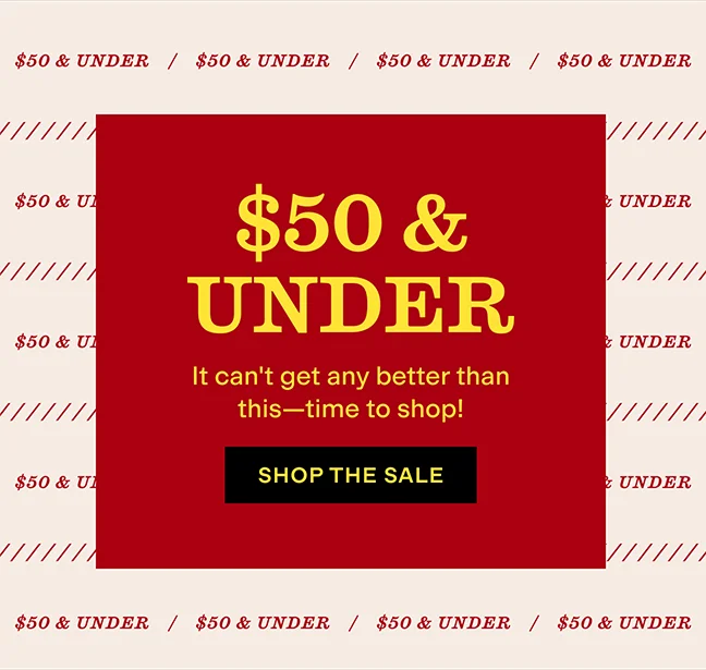 Shop 50 and Under Sale