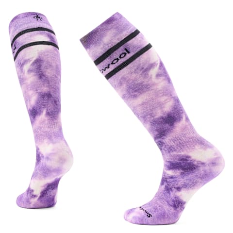 Women's Ski Tie Dye Print Over The Calf Socks
