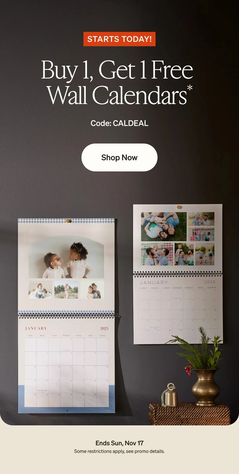 BOGO Free Calendars, Up to 40% Off Everything + Extra 20% Off