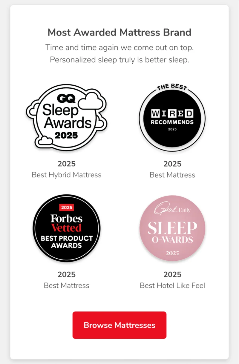Most Awarded Mattress Brand Most Awarded Mattress Brand