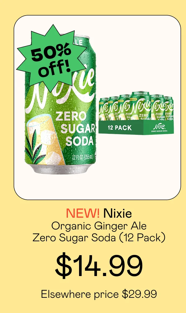 Organic Ginger Ale Zero Sugar Soda (12 Pack)