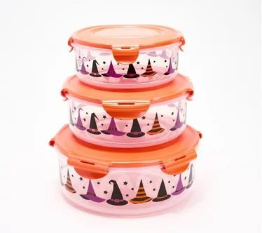 LocknLock 3-Pc Halloween Printed Nestable Canisters