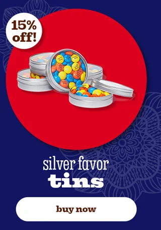 SILVER FAVOR TINS