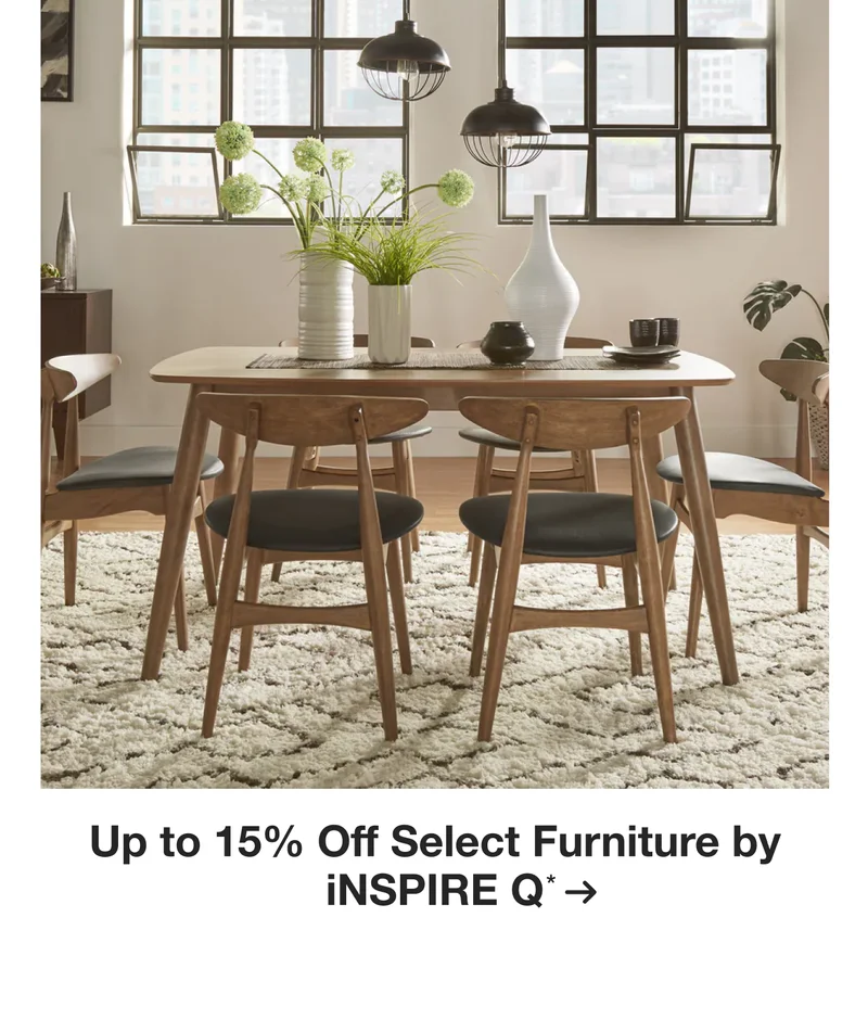 Up to 15% Off Select Furniture by iNSPIRE Q*