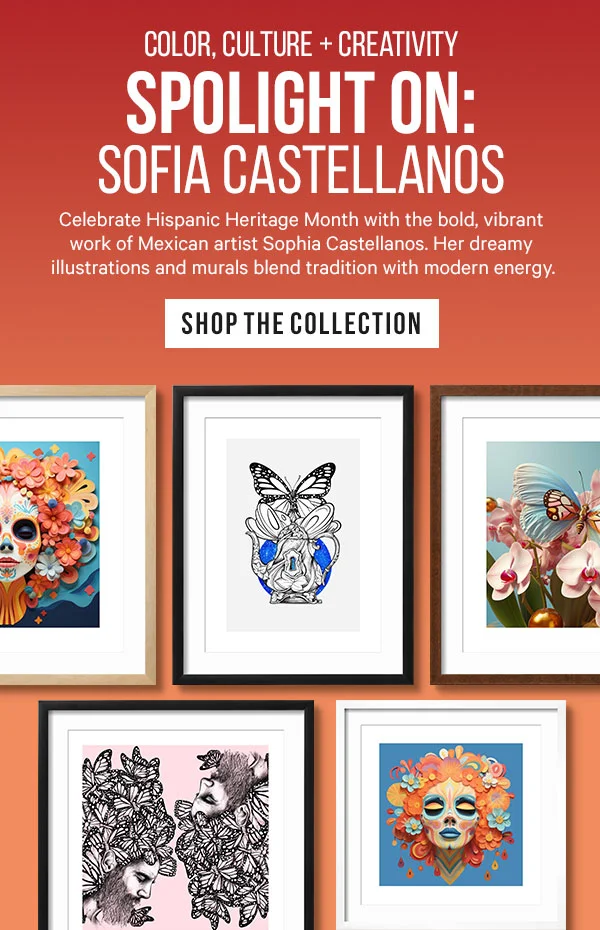 Color, Culture & Creativity: Spolight On: Sofia Castellanos. Celebrate Hispanic Heritage Month with the bold, vibrant work of Mexican artist Sophia Castellanos. Her dreamy illustrations and murals blend tradition with modern energy.