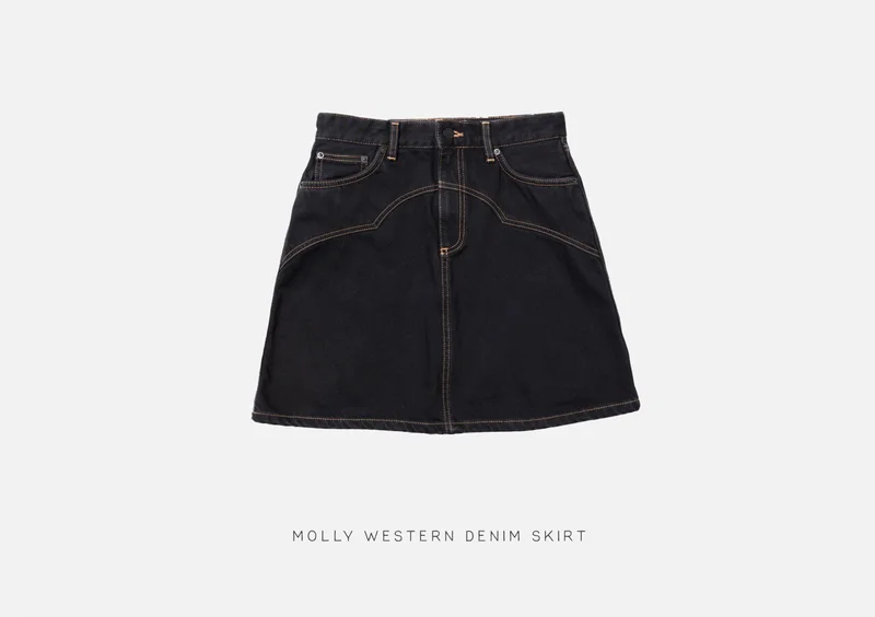 Molly Western Denim Skirt