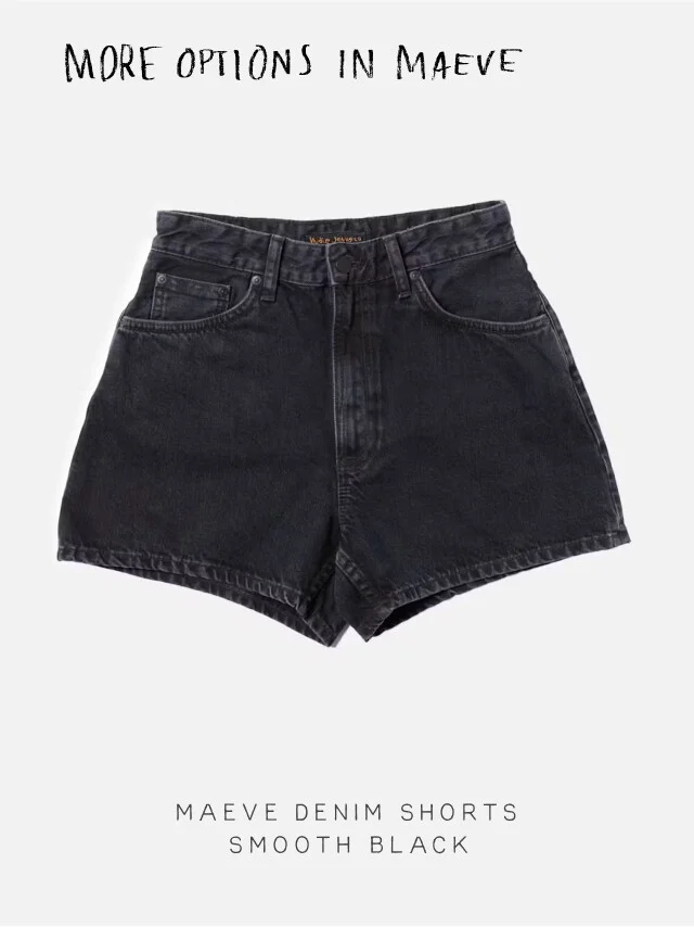Maeve Denim Shorts Smooth Black