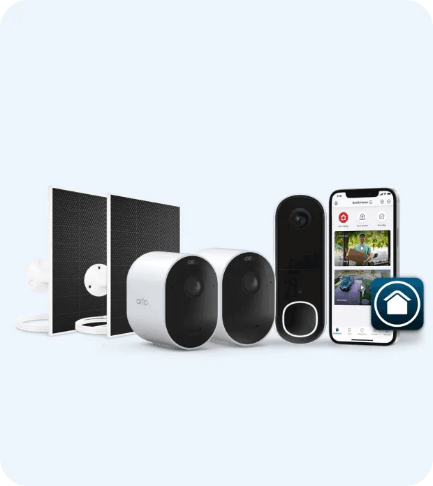 Arlo Arlo Secure Kit - Doorbell + 2 Pro Outdoor Cameras + 2 Solar Panel Chargers.