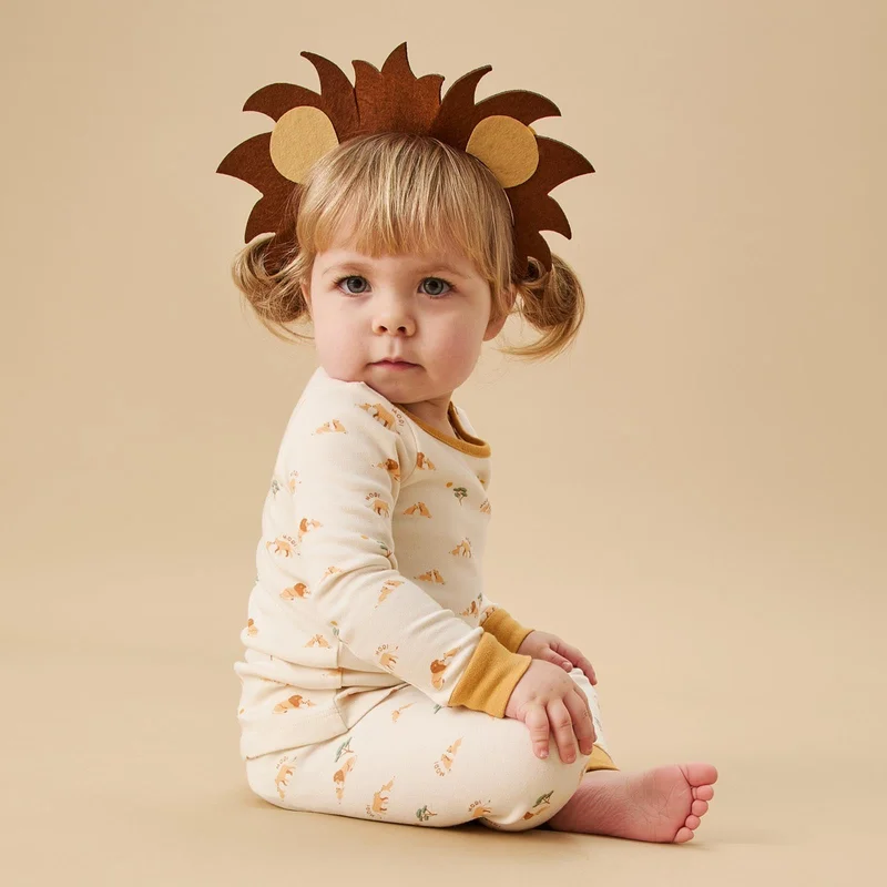 Image of Lion Print Pajama Set