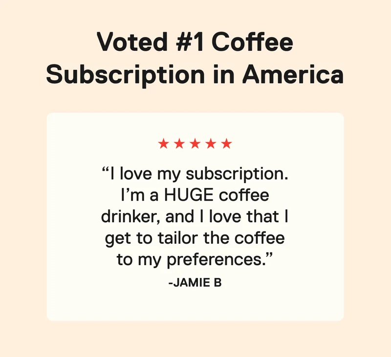 #1 Coffee Subscription. Find Your Match