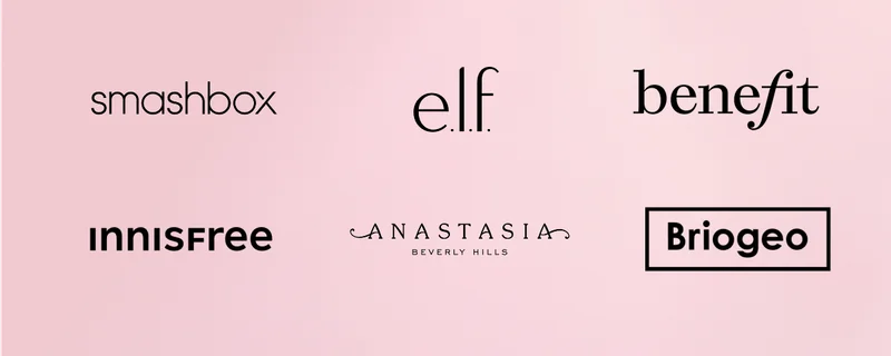 SMASHBOX - E.L.F. - BENEFIT - INNISFREE - ANASTASIA BEVERLY HILLS - BRIOGEO