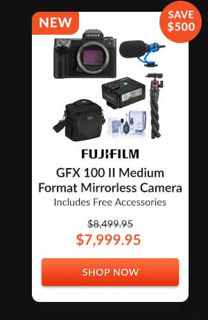 Fujifilm GFX 100 II Medium Format Mirrorless Camera  Includes Free Accessories