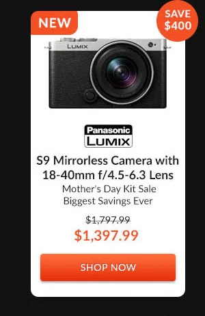 Panasonic LUMIX S9 Mirrorless Camera with 18-40mm f/4.5-6.3 Lens