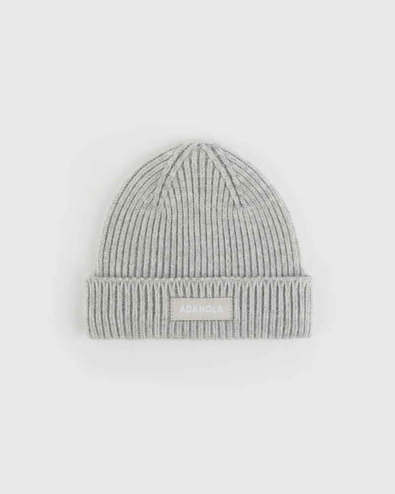 Knit Beanie - Light Grey Melange