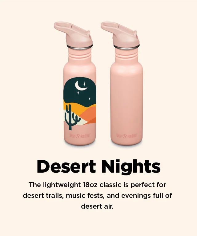18oz Water Bottle - Bohemian Nights Graphic