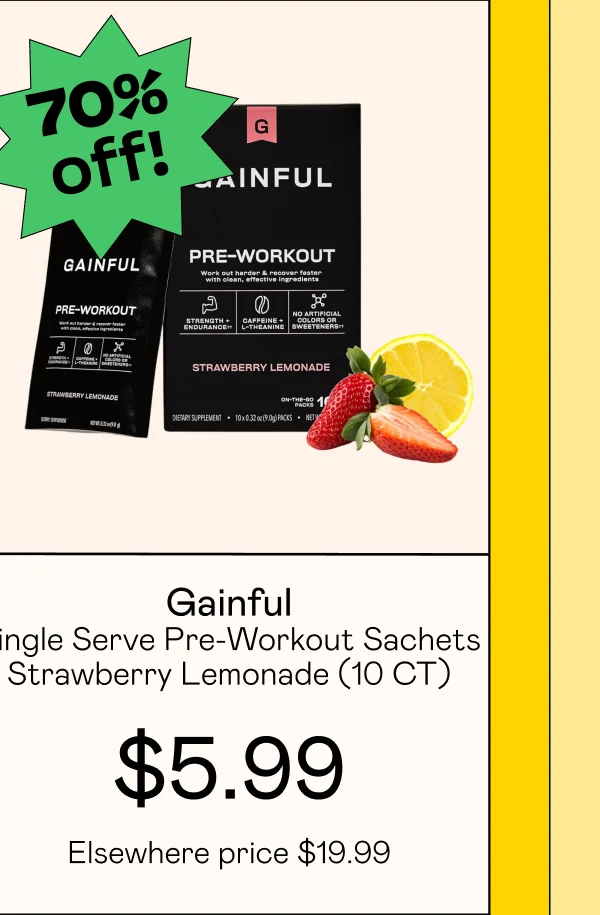 Single Serve Pre-Workout Sachets - Strawberry Lemonade (10 CT)