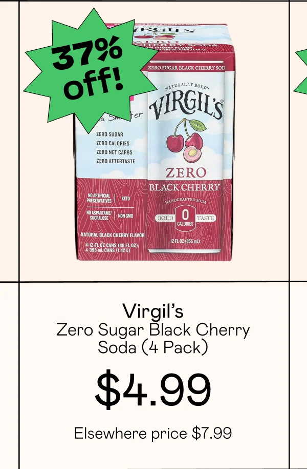 Zero Sugar Black Cherry Soda (4 Pack)