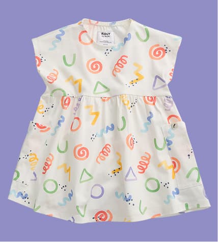 KIDLY by MORI Print Cotton Dress