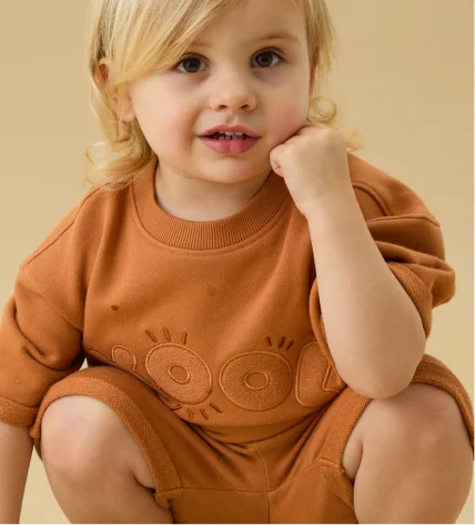 KIDLY by MORI Kool Oversized Cotton Tee & Shorts Outfit