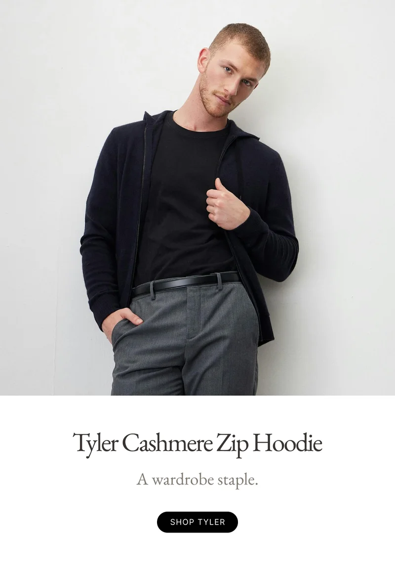 Tyler Cashmere Zip Hoodie