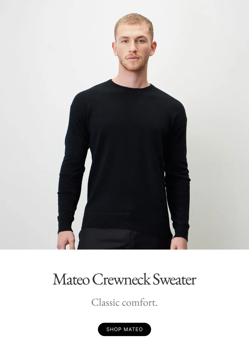 Mateo Cashmere Crewneck Sweater