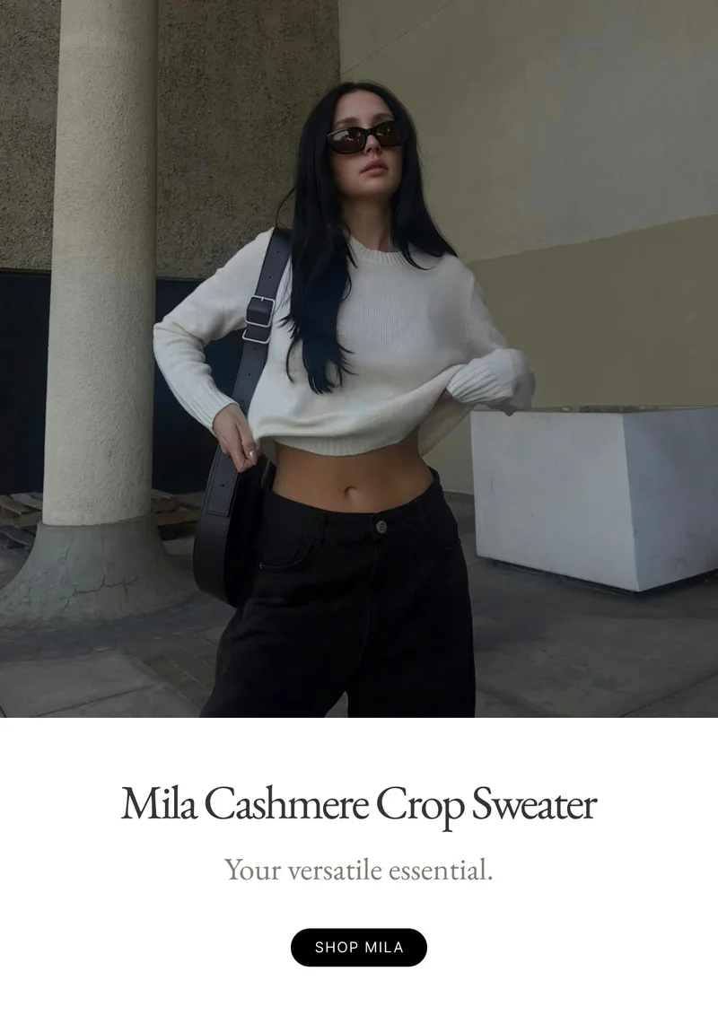 Mila Cashmere Boxy Crop Sweater