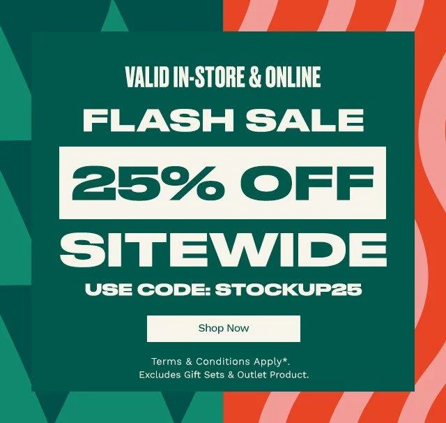 25% OFF SITEWIDE 
USE CODE: discount code
