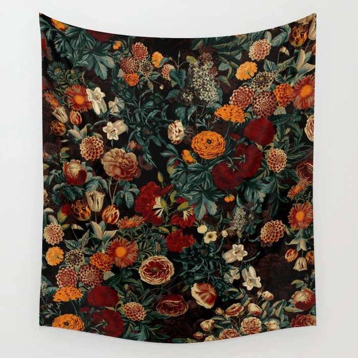 EXOTIC GARDEN - NIGHT XXI Wall Tapestry Wall Tapestry