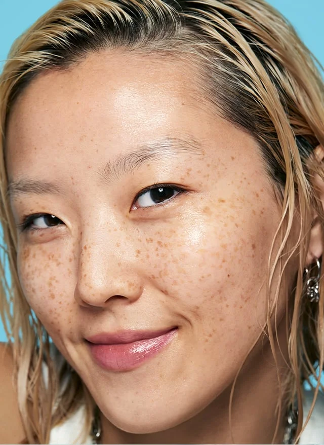 Model wearing Holy Hydration! Lip Mask
