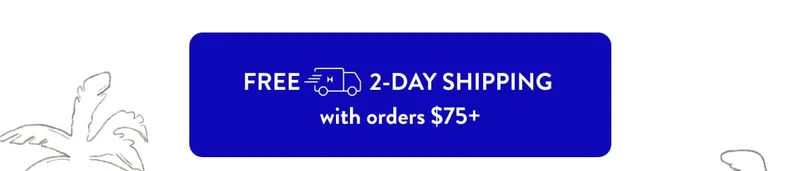 FREE 2-DAY SHIPPING with orders $75+
