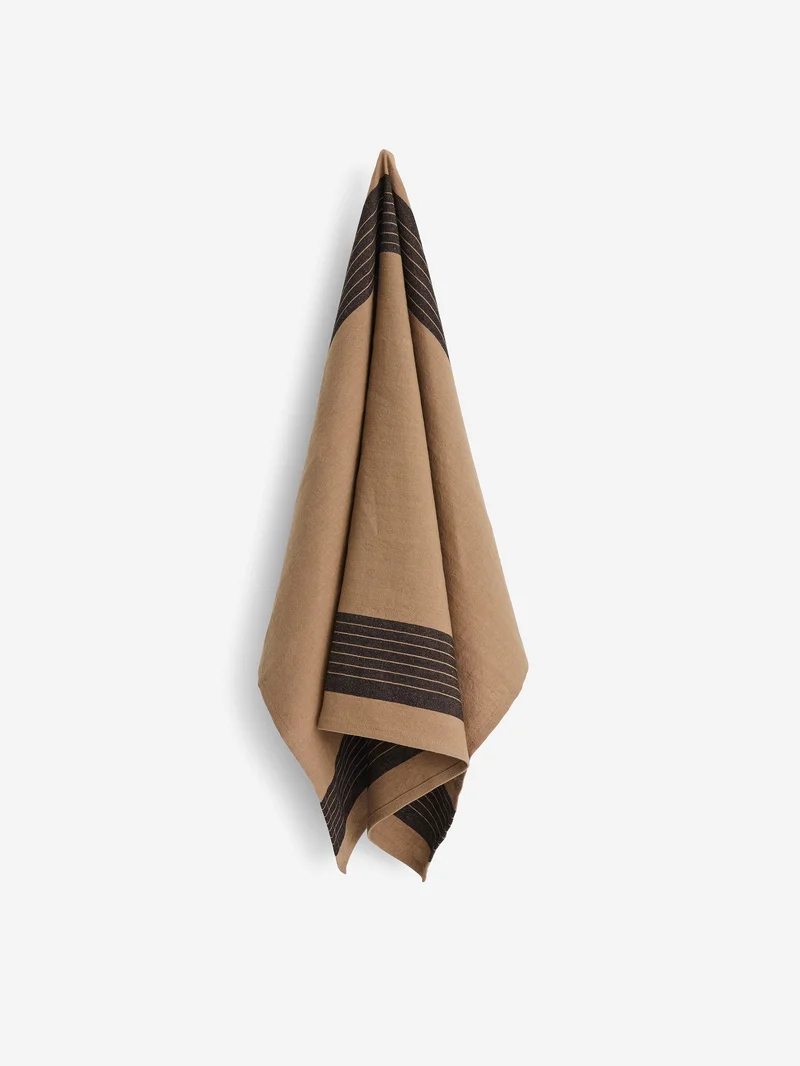 Image of HAY Linear Tea Towel - Mocca
