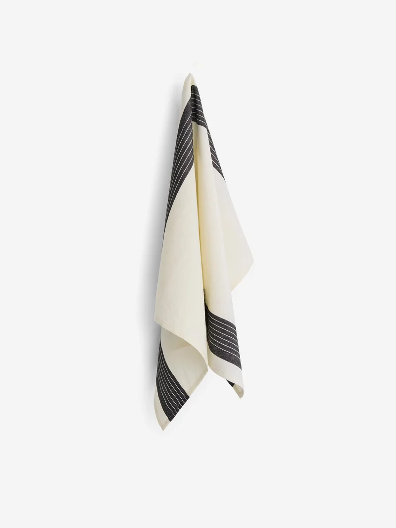 Image of HAY Linear Tea Towel - Cream