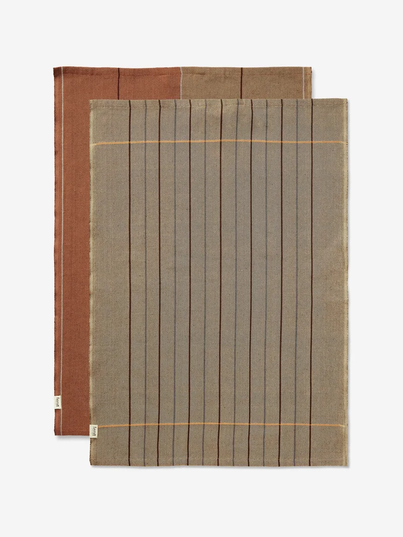 Image of ferm LIVING Ito Tea Towel - Set of 2 - Hazel/Oat