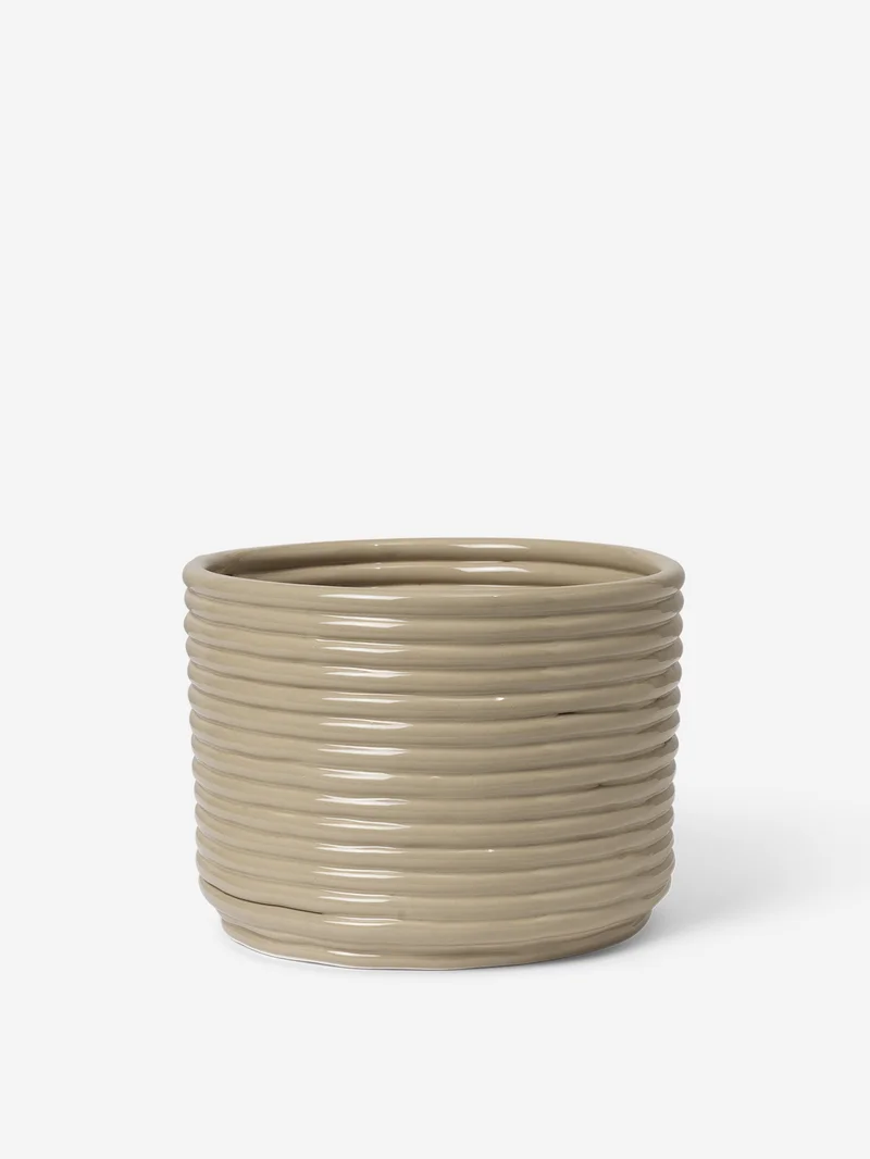 Image of ferm LIVING Corduroy Pot - Cashmere