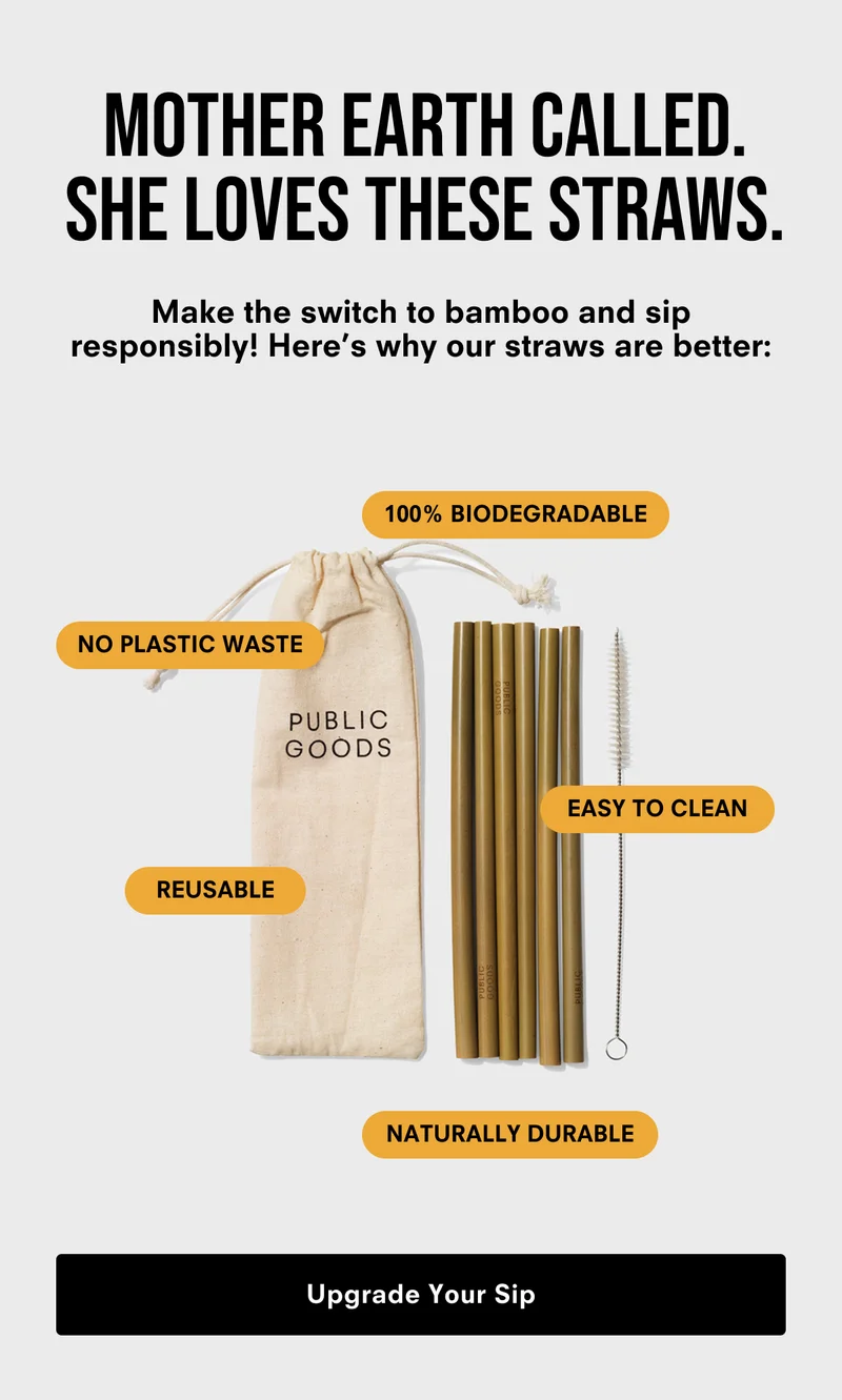 Mother Earth called. She loves these straws. Make the switch to bamboo and sip responsibly! Here's why our straws are better