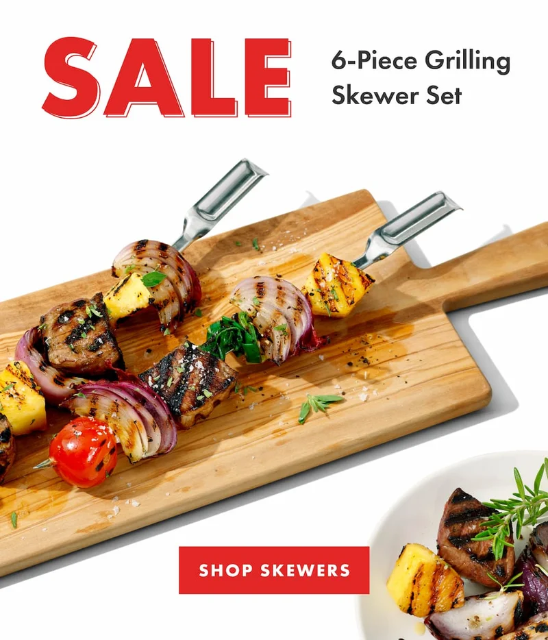 SALE 6-Piece Grilling Skewer Set. | SHOP SKEWERS