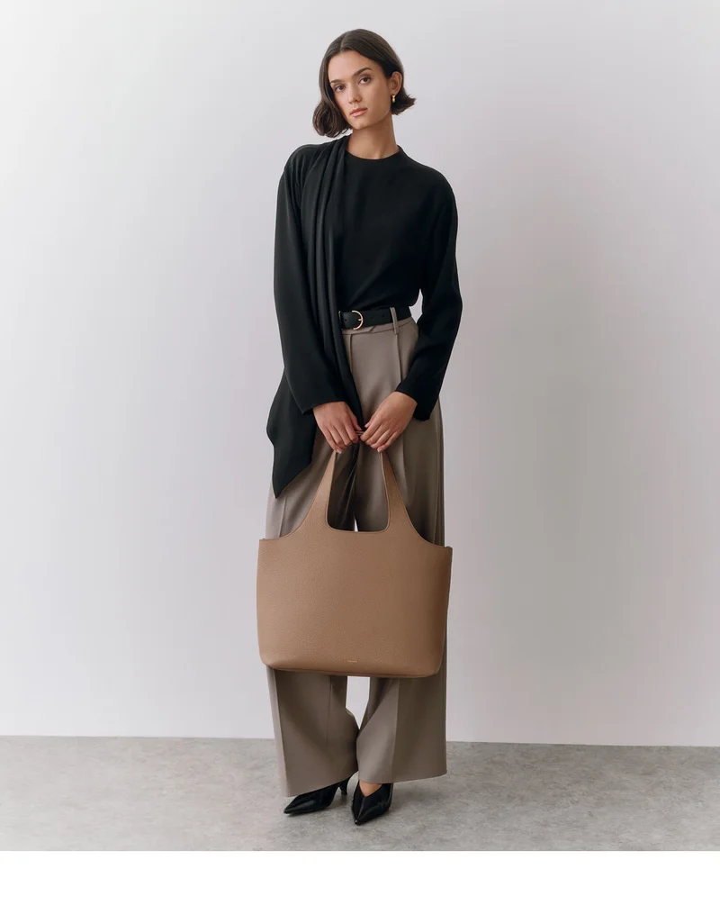 Wool Wide Leg Pants Clay, System Tote 16-Inch Cappuccino
