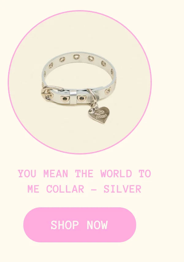 You Mean The World To Me Collar - Silver
