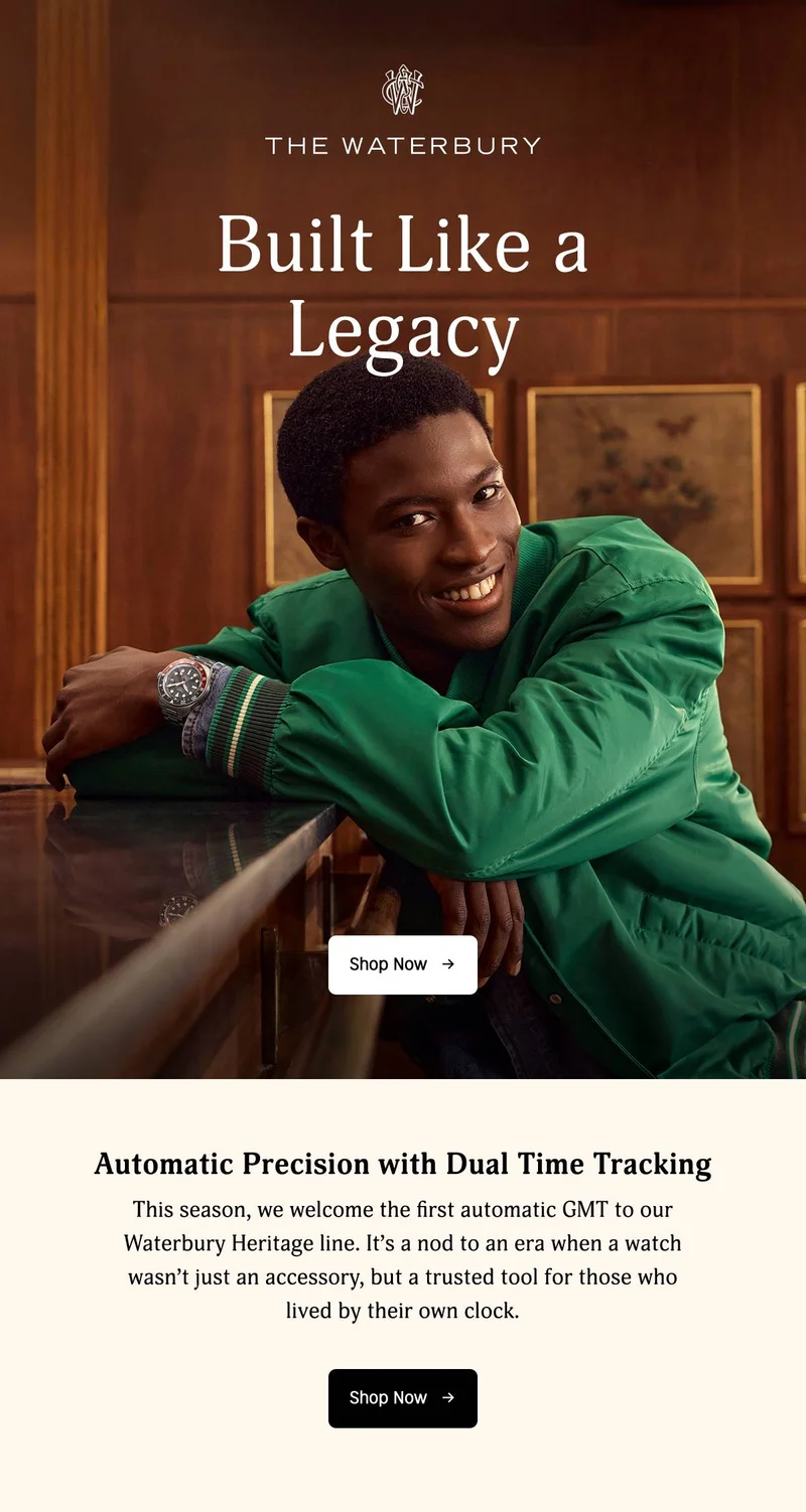 Shop Now (Waterbury Heritage GMT) - Timex