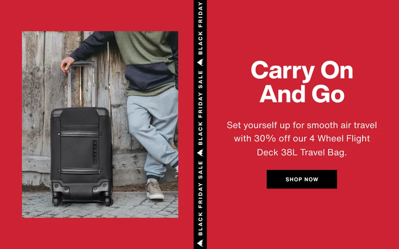 4 Wheel Flight Deck 38L Travel Bag 30% Off