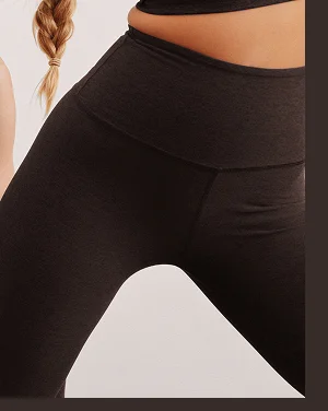 Spacedye Caught In The Midi High Waisted Legging in Dark Chocolate Heather